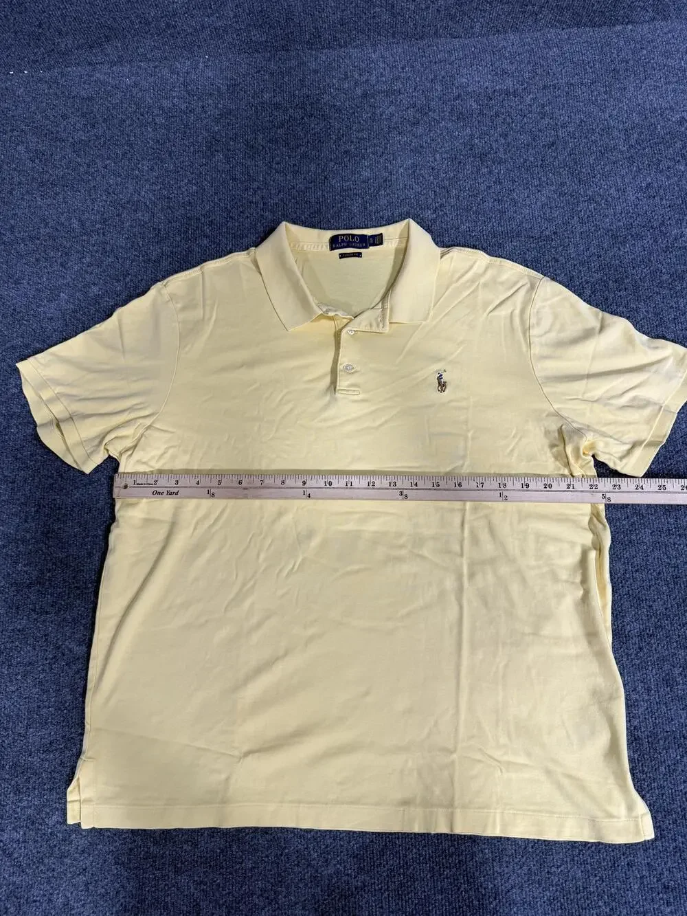 Polo Ralph Lauren Polo Shirt Mens XL Yellow Short Sleeve Classic Fit Casual Top